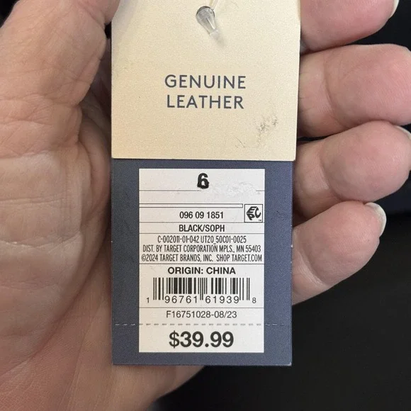 Universal Thread Leather Boots Womens Sz 6 Black‎ Shearling Style Fur Lined NEW - Picture 8 of 9